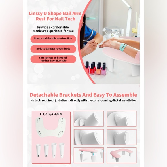 Arm Rest for Nails Tech, Professional Salon Manicure Arm Rest Cushion - Picture 8 of 12